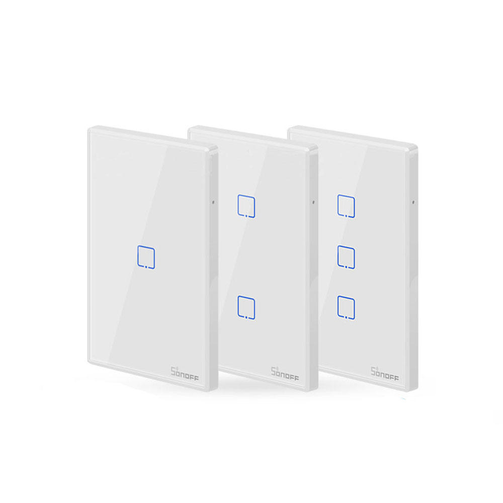 Sonoff T2US 3 Gang (WiFi + RF 433 Mhz) White Touch Switch ( 1 Year Warranty )