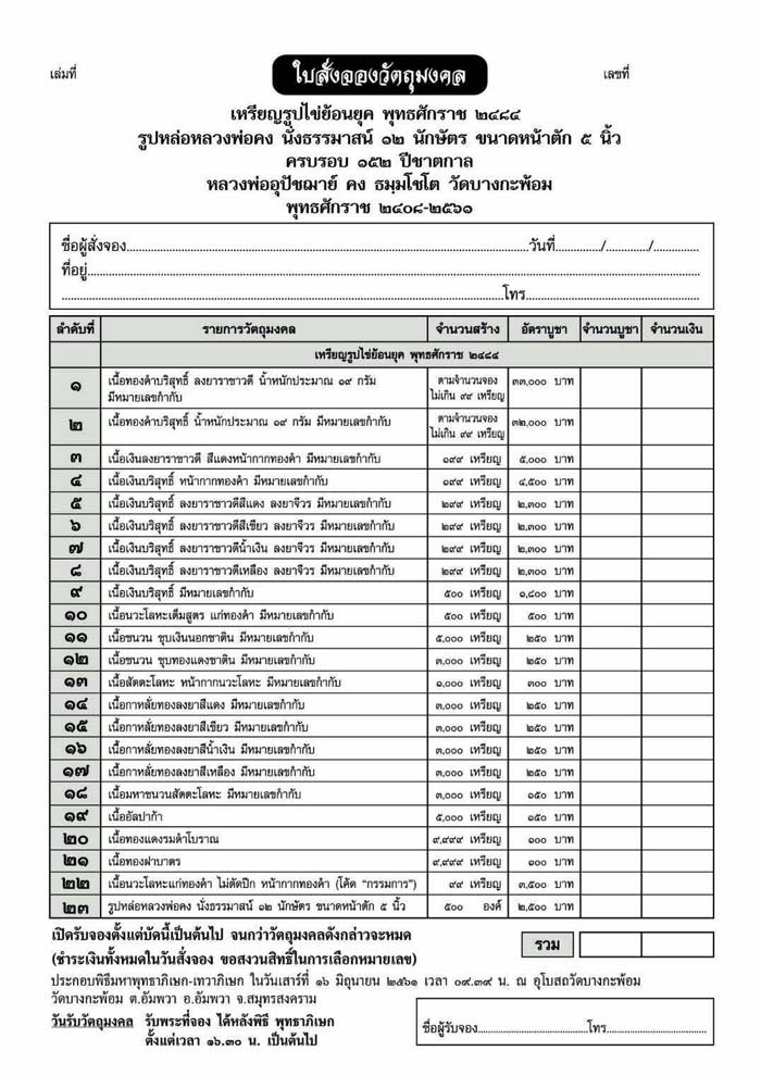 เหรียญรูปไข่ย้อนยุค พุทธศักราช ๒๔๘๔ หลวงพ่อพระอุปัชฌาย์คง ธมฺมโชโต วัดบางกะพ้อม ครบรอบชาตกาล ๑๕๒ ปี