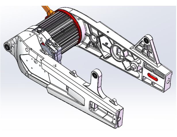 Tingtong MG120-A 72v 5kw middrive motor + swingarm
