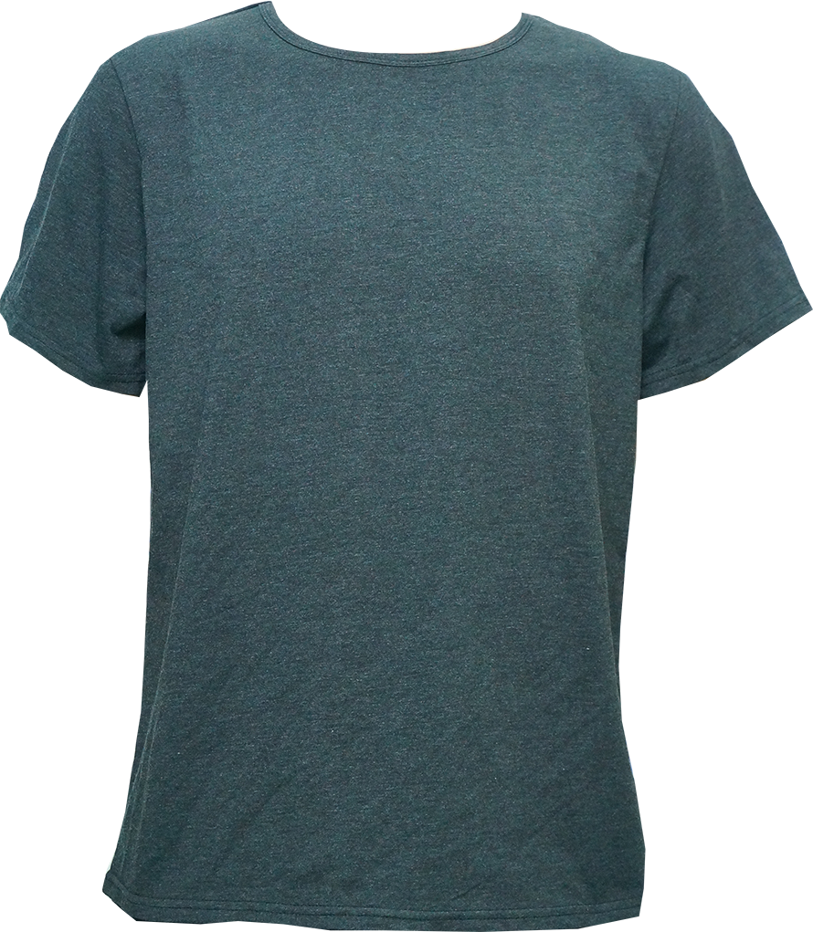T-Shirt Cotton Spandex แขนสั้น สีเทาเข้ม