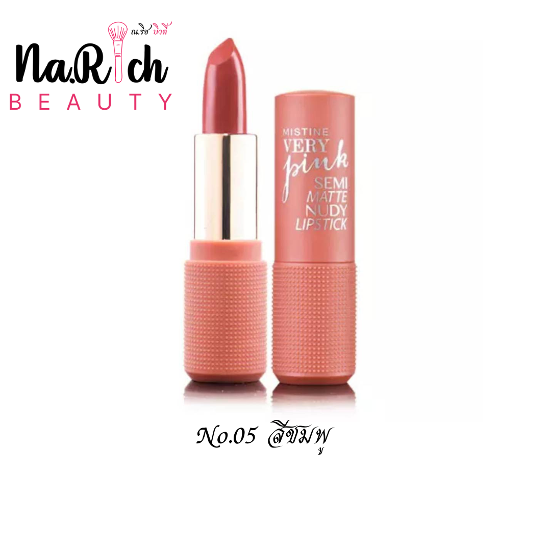 Mistine Very Pink Semi Matte Nudy Lipstick 3.6 g.