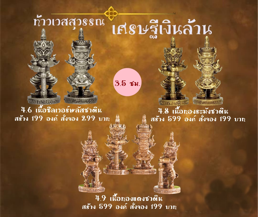 เปิดจอง ท้าวเวสสุวรรณ รุ่น เศรษฐีเงินล้าน หลวงพ่อเงิน เตชะธัมโม วัดบ้านอ้อ จ.นครราชสีมา