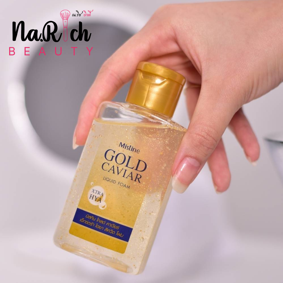 Mistine Gold Caviar Xtra Hya Liquid Foam 100 ml.