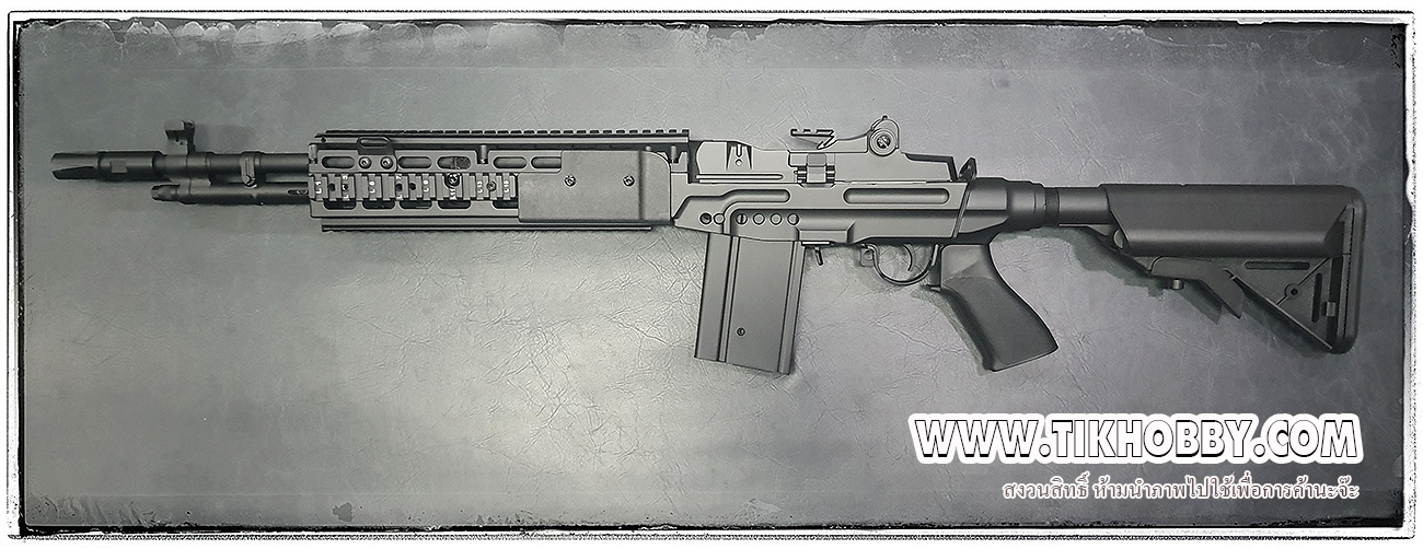 ปืนอัดลม ระบบไฟฟ้า รุ่น M14 EBR หน้าสั้น Cyma032EBR สีดำ ท้ายเครน