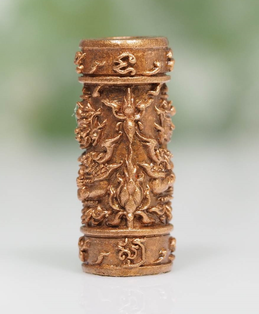 ตะกรุดท้าวเวสสุวรรณทวิพัตร์(หน้าเทวดา และ หน้ายักษ์) รุ่นเศรษฐีบูชาครู เนื้อสัมฤทธิ์ซาติน