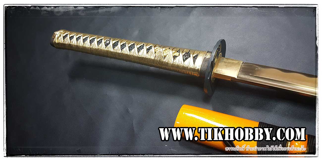 ดาบซามูไร เปิดคม เหล็ก 1040 กระเบนแท้ รหัสความสวย 9251-B