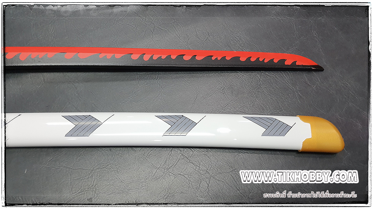 ดาบของ เสาหลักเพลิง จากเรื่องดาบพิฆาตอสูร (ใบดาบไม้ ไม่เป็นอันตรายต่อบุตรหลาน)