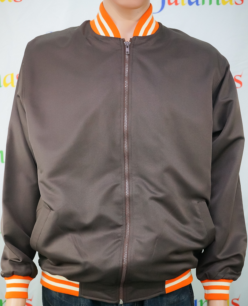 College Jacket เสื้อแจ็คเก็ตสีน้ำตาลสไตล์วัยรุ่น