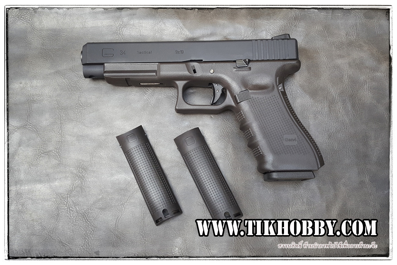 ปืนสั้นระบบแก๊สโบลว์แบล็ค รุ่น G34 WE Gen4 สีดำ Semi-Auto