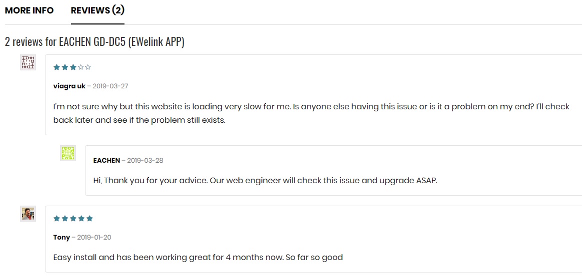 Eachen Door Garage Switch + Door Sensor ( Support Ewelink )