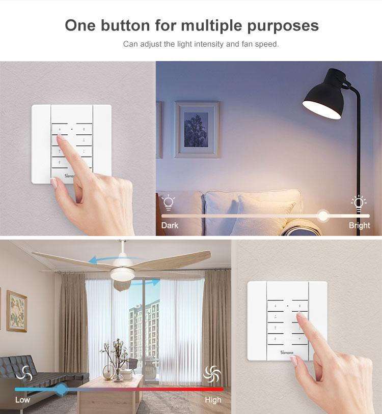 SONOFF RM433 Remote Controller 8 ปุ่ม พร้อมฐานวาง ครบชุด
