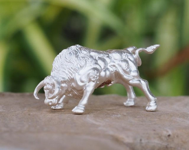 กระทิงมหาอำนาจ จ้าวสีเงิน ฝังตะกรุดเงิน วัดบ้านอ้อ อ.โนนไทย จ.นครราชสีมา