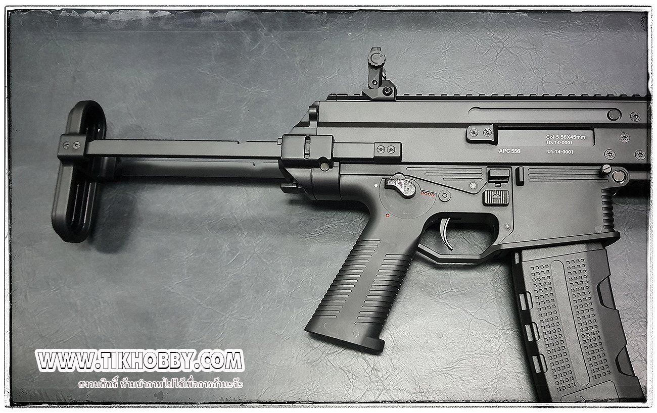 ปืนอัดลมระบบไฟฟ้า รุ่น APC556 สีดำมามาเฉพาะปืน+แม๊ก จาก Double Eagle