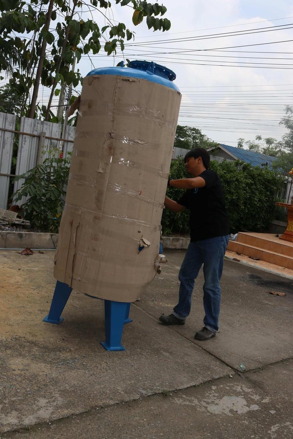 ถังกรองสนิมเหล็กขนาด26นิ้ว(65cm. x 150cm. x 4.5 mm.)สำหรับกรองน้ำบาดาล