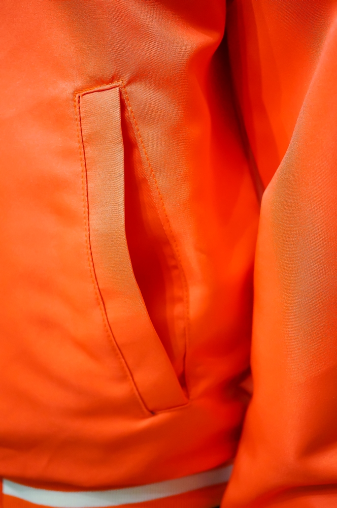 College Jacket เสื้อแจ็คเก็ตสีส้มสไตล์วัยรุ่น