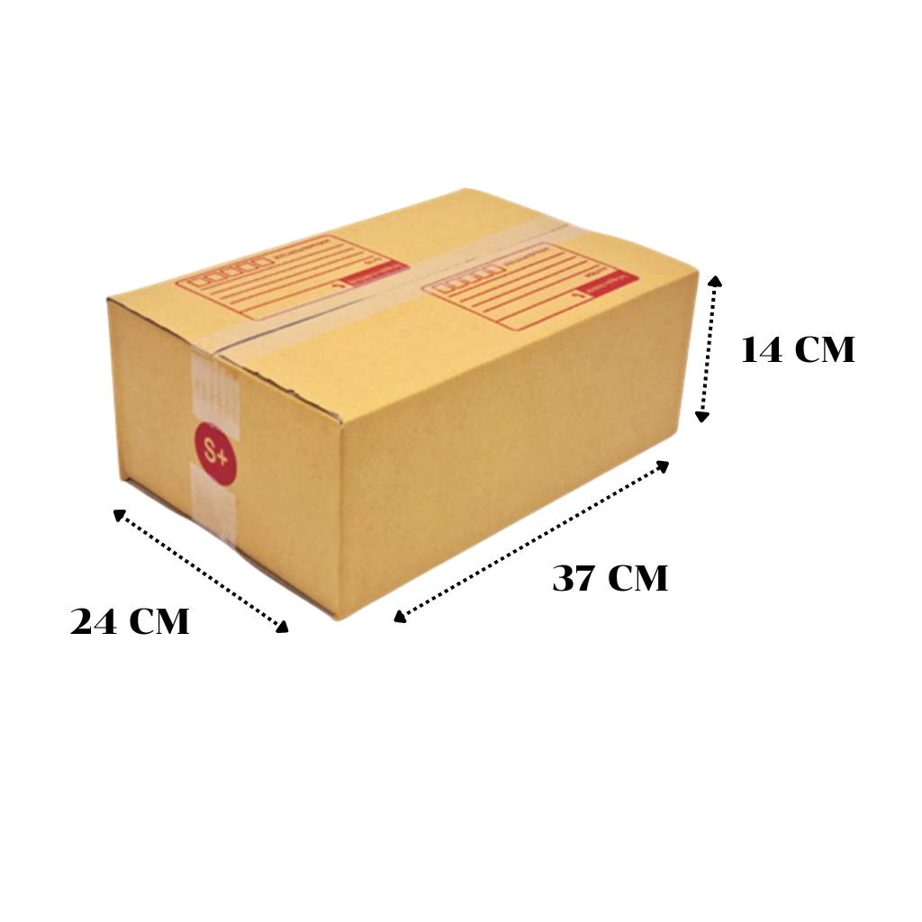 กล่องพัสดุ S+ ขนาด 243714ซม. 1มัด10ใบ