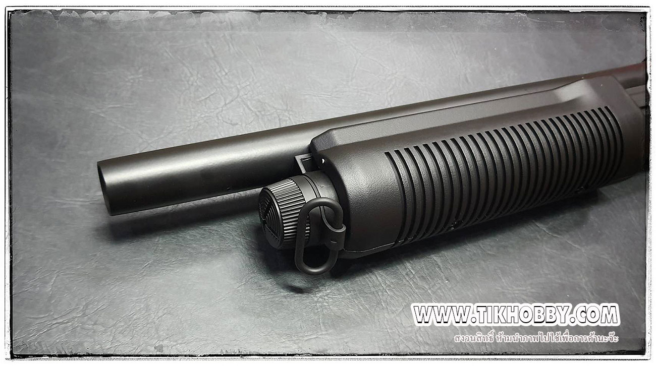 ปืนลูกซองชักสปริง CM352 ลำกล้องสั้น สีดำ รุ่นประหยัด แถมปลอก1นัด