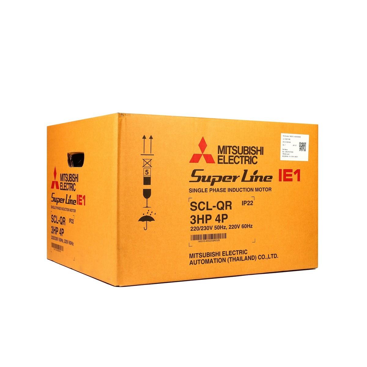 MITSUBISHI มอเตอร์ 3 แรง รุ่น SCL-QR (2.2 กิโลวัตต์) 1 เฟส 220 โวลต์ 4 โพล 2 สาย IP22 ความเร็วรอบ 1450 RPM (รอบต่อนาที)