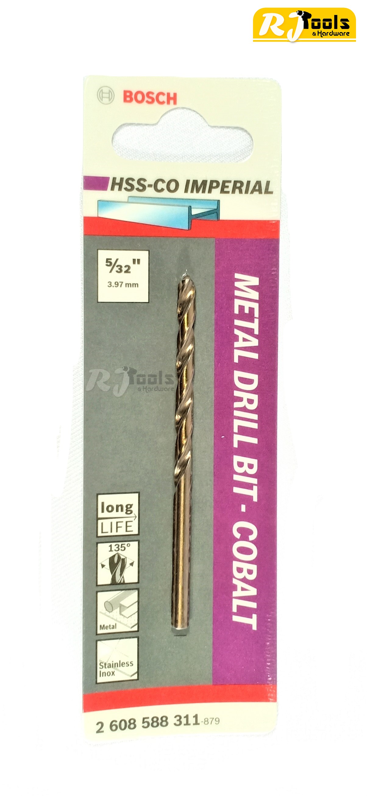 BOSCH ดอกสว่านเจาะเหล็ก/สแตนเลส 5/32”(3.97 mm)