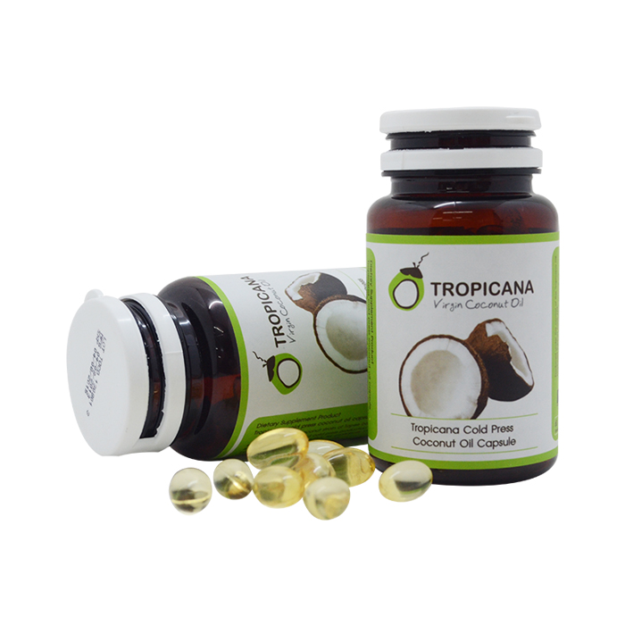 Tropicana oil น้ำมันมะพร้าวออร์แกนิก 60 แคปซูลๆละ 500 mg