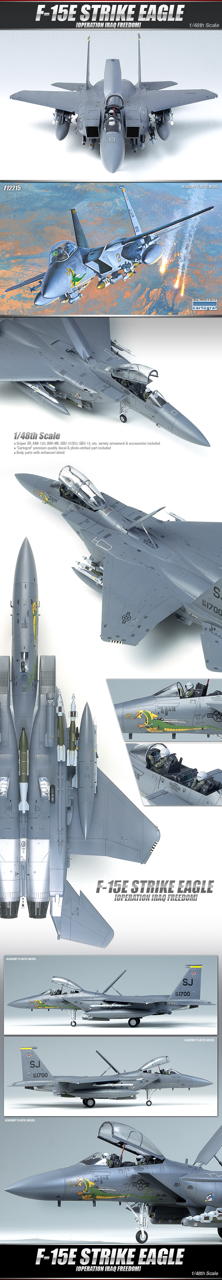 เครื่องบินรบ F-15E Strike Eagle (1/48) ACADEMY (AC 12215)