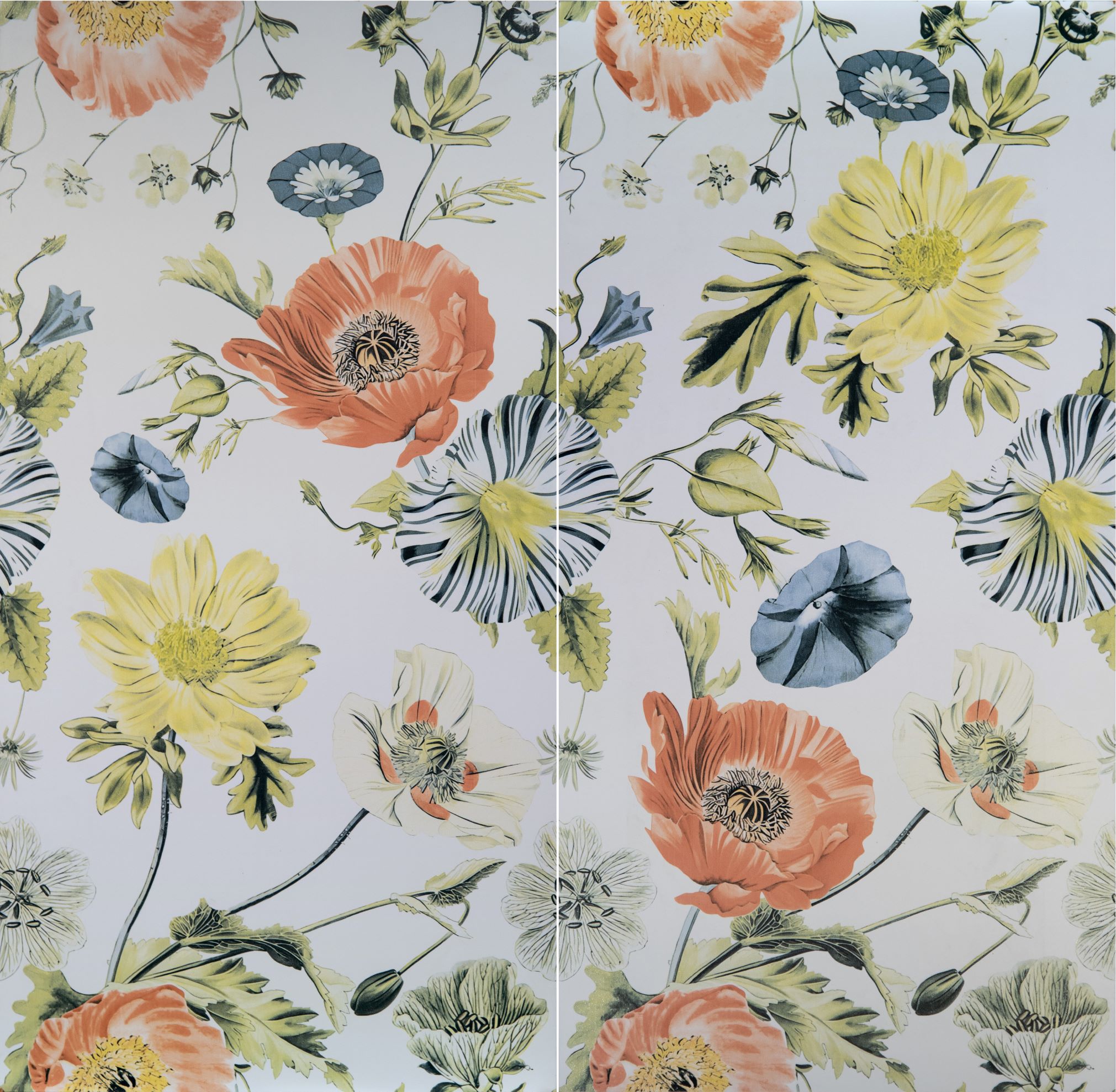 กระเบื้องภาพชุดลายดอกไม้ใบไม้ 60x120cm ฟลอรัลแฟนตาซี12-A (FLORAL FANTASY12-A)