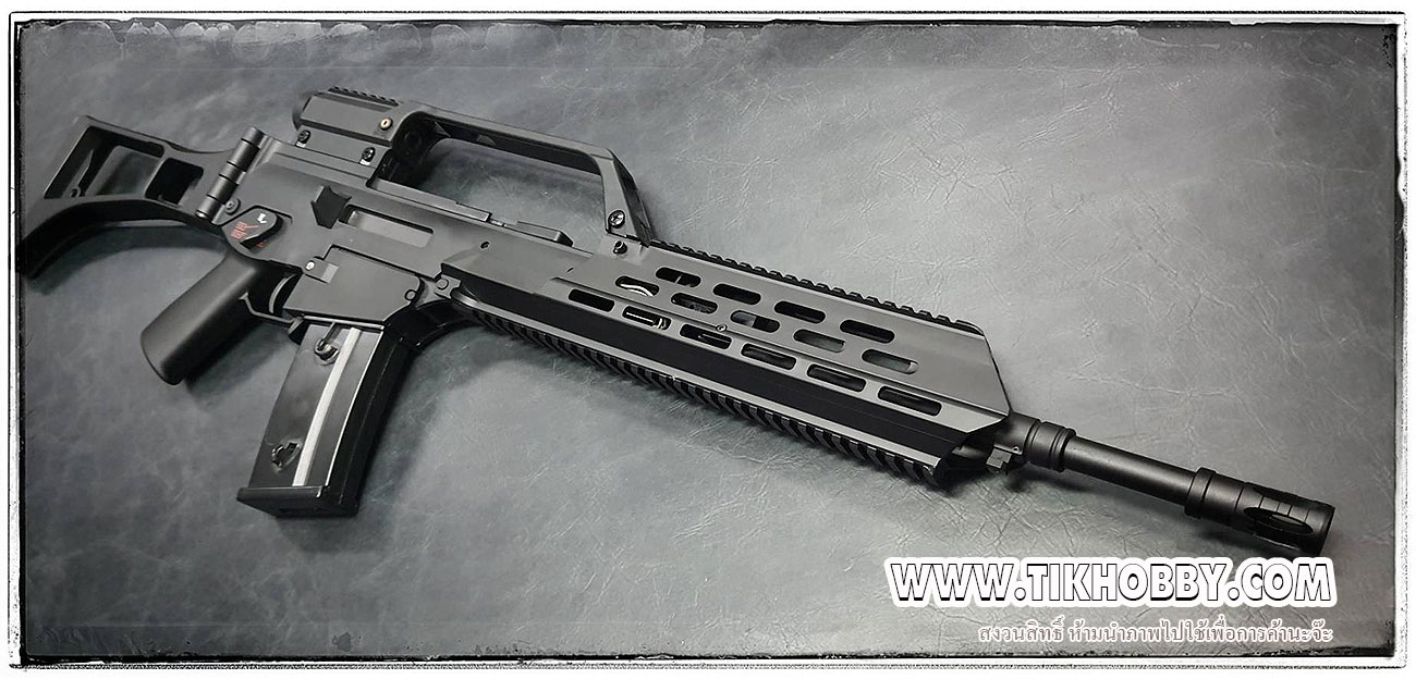 ปืนอัดลมไฟฟ้า G36K WITH BLACK ALUMINUM GUARDAMANS จาก Golden Eagle (6695)