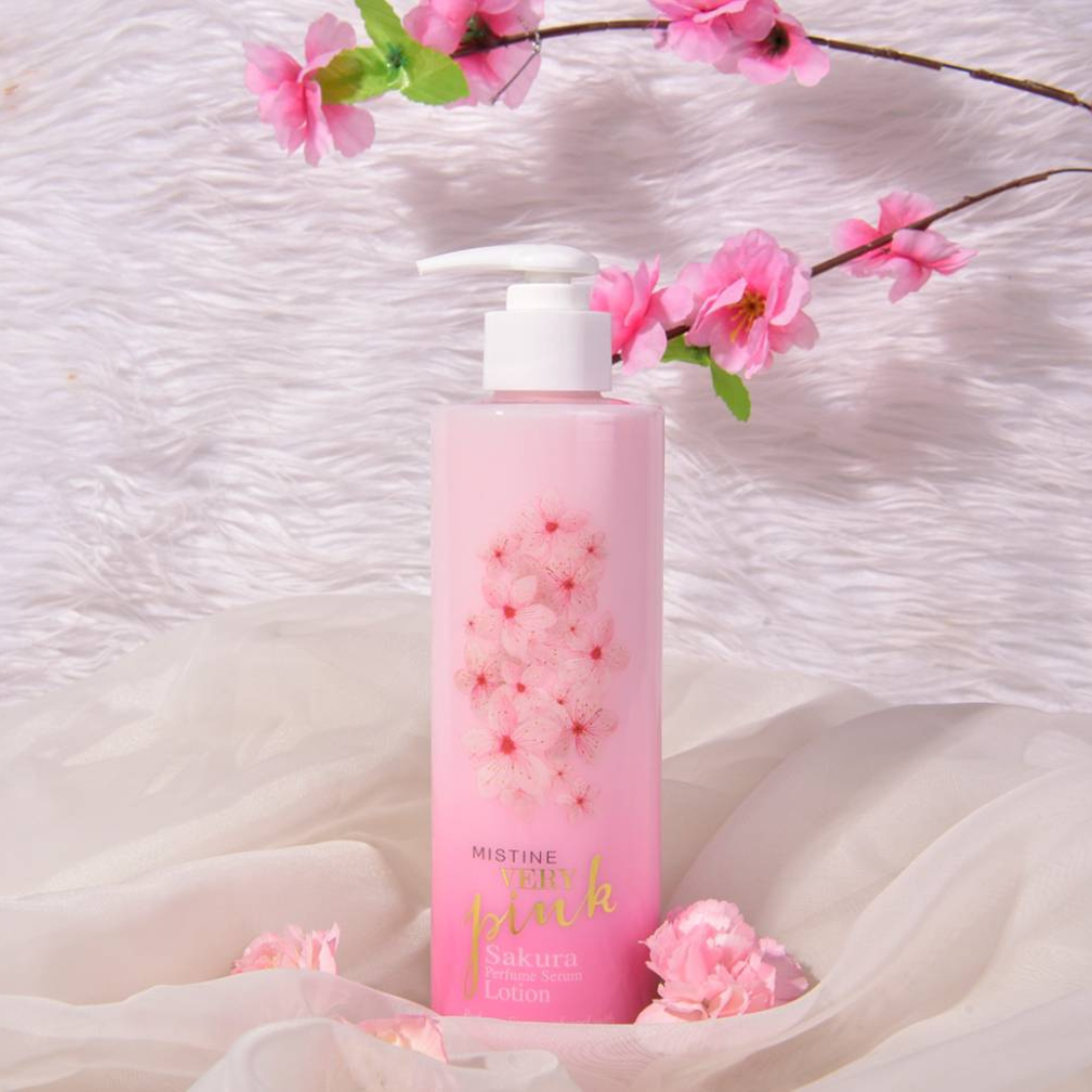 Mistine Very Pink Sakura Perfume Serum Lotion 395 ml.