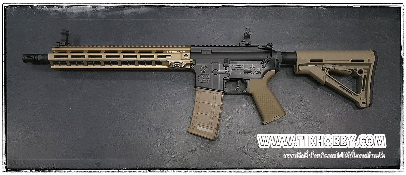 ปืนอัดลม ไฟฟ้า จาก E&C รุ่น 642 Gen4 MK8 รางยาว13นิ้ว สีทราย