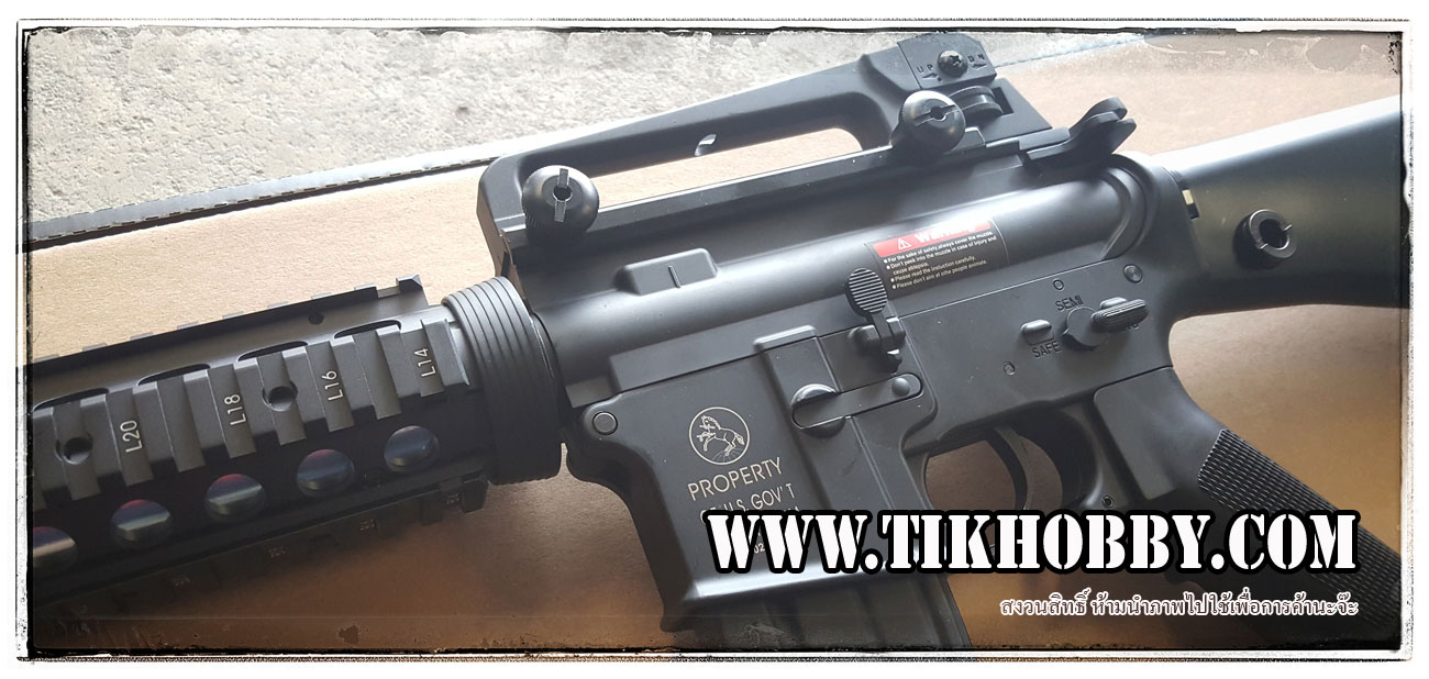 ปืนอัดลมไฟฟ้ารุ่น M16A4 บอดี้ABS เฟืองเหล็ก +แบต+ชาจน์ Golden Eagle หรือจินกง 6620