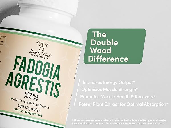 Double Wood Fadogia Agrestis 600 mg 180 caps