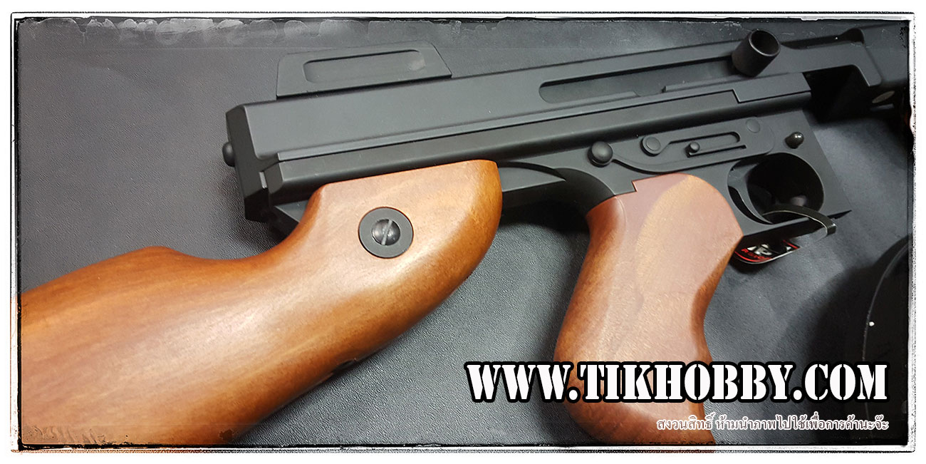 ปืนอัดลมไฟฟ้า CM051 Thompson chicago พร้อมแม๊กจาน (พานท้าย ไม้เทียม)