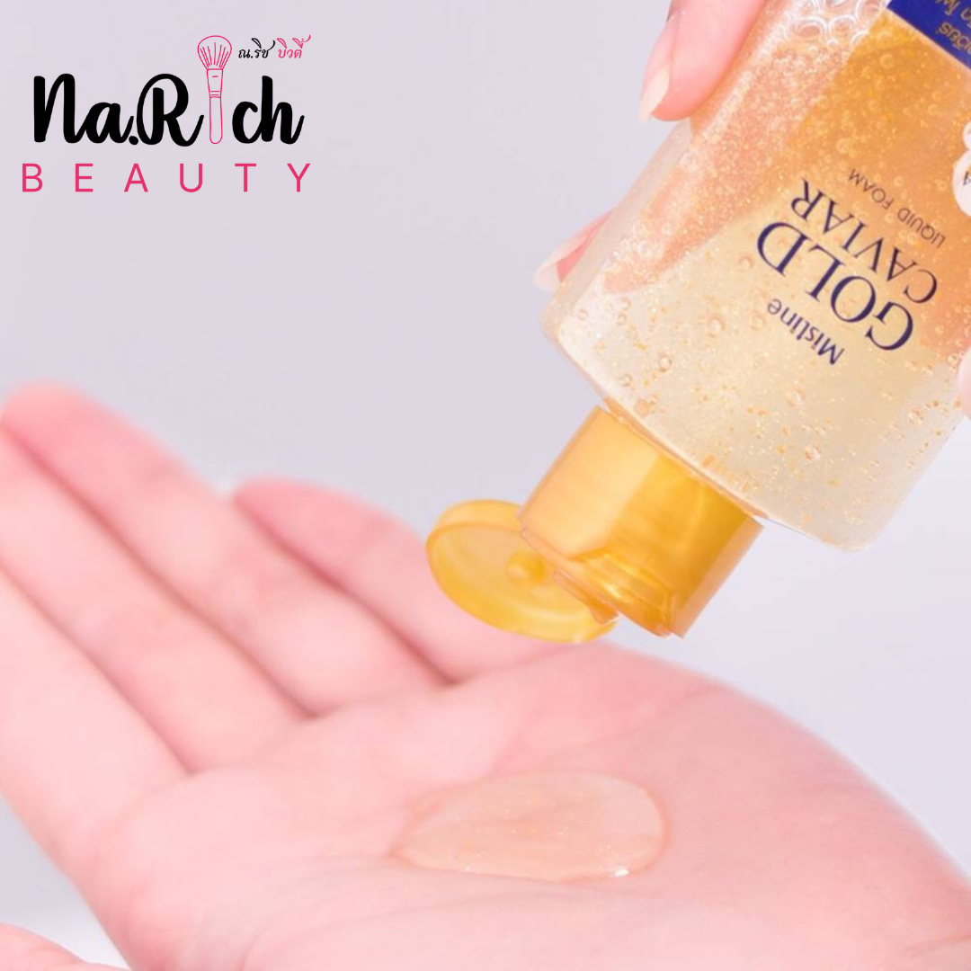 Mistine Gold Caviar Xtra Hya Liquid Foam 100 ml.