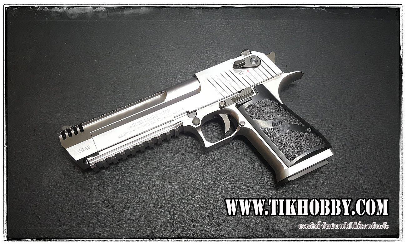 ปืนสั้นระบบแก๊สโบลว์แบล็ค รุ่น Desert Eagle L6 CyberGun สีเงิน ระบบแก๊สทั่วไป