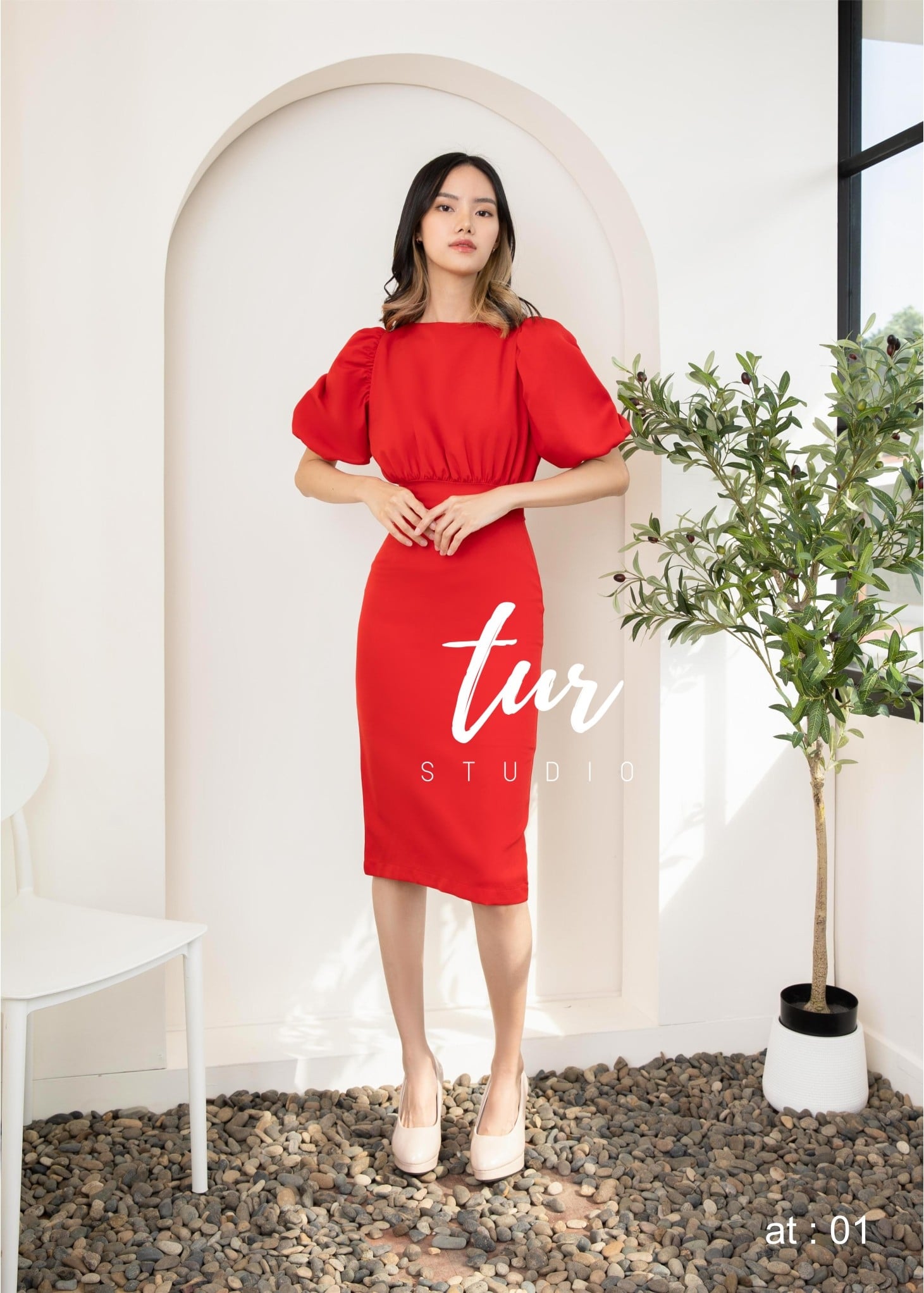 เดรสสีดำ เดรสทรงสวย เรียบหรู s-3xl (ดำแดง)