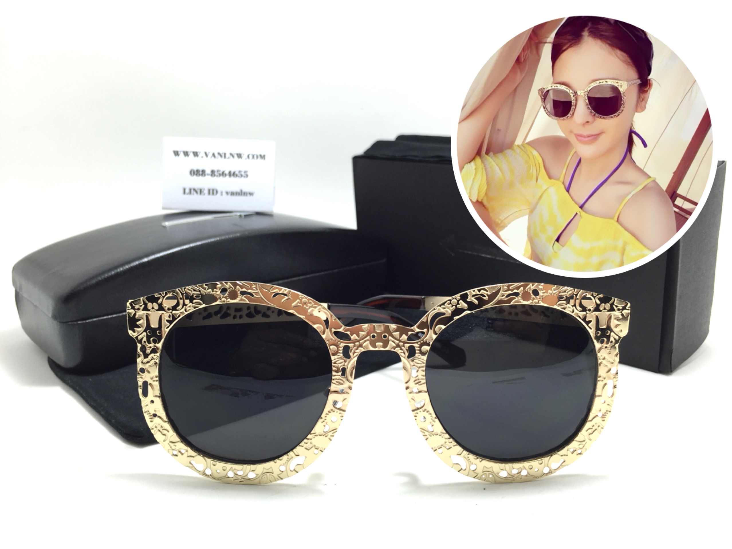 แว่นกันแดด Karen Walker Super Duper Critter limited edition <Gold>