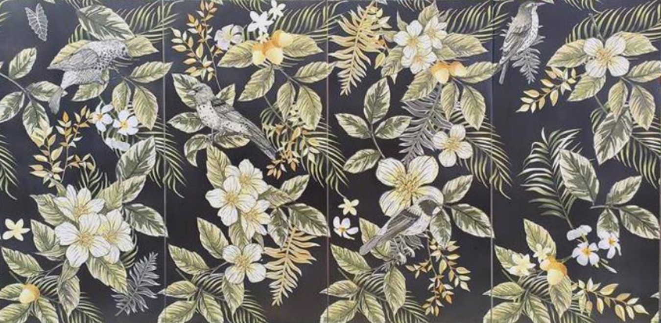 กระเบื้องภาพชุดลายดอกไม้ใบไม้ 60x120cm ทรอปิคอลดรีม8-A (TROPICAL DREAM8-A)