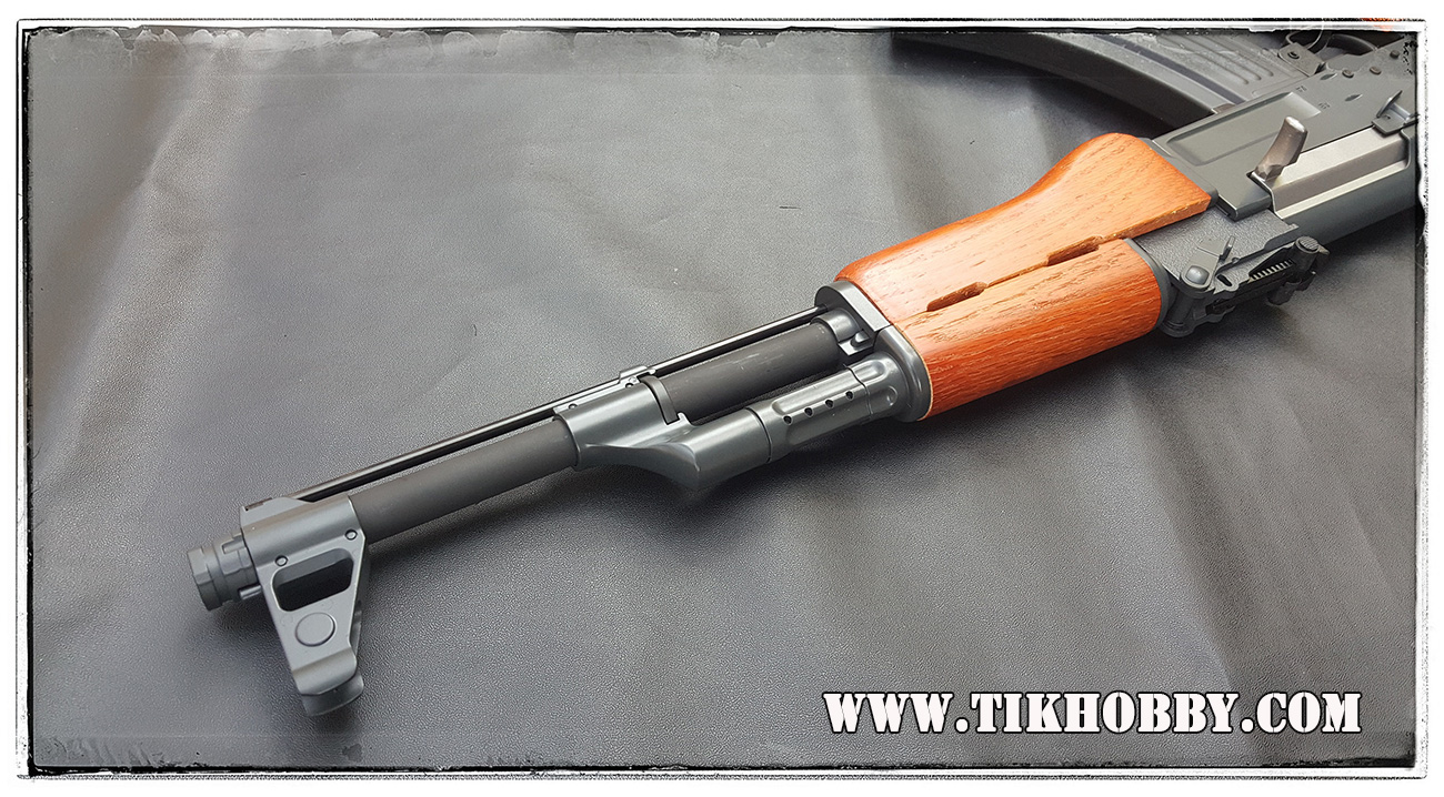 ปืนอัดลม ระบบไฟฟ้า AK CM046 ไม้แท้ๆ ระบบโบลว์แบล็ค จาก Cyma