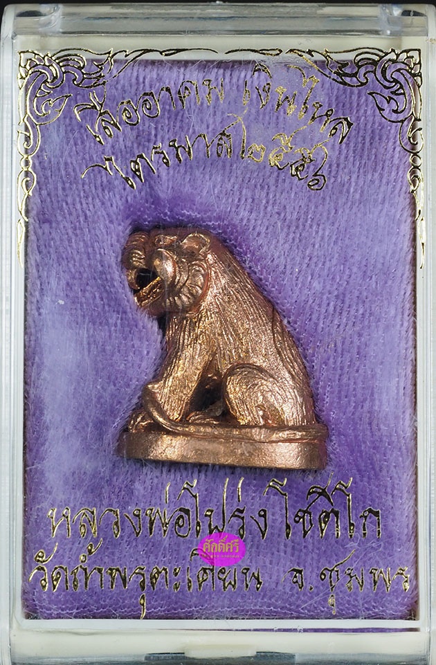 เสืออาคมเงินไหลมา หลวงพ่อโปร่ง วัดถ้ำพรุตะเคียน จ.ชุมพร เนื้อทองเหลือง