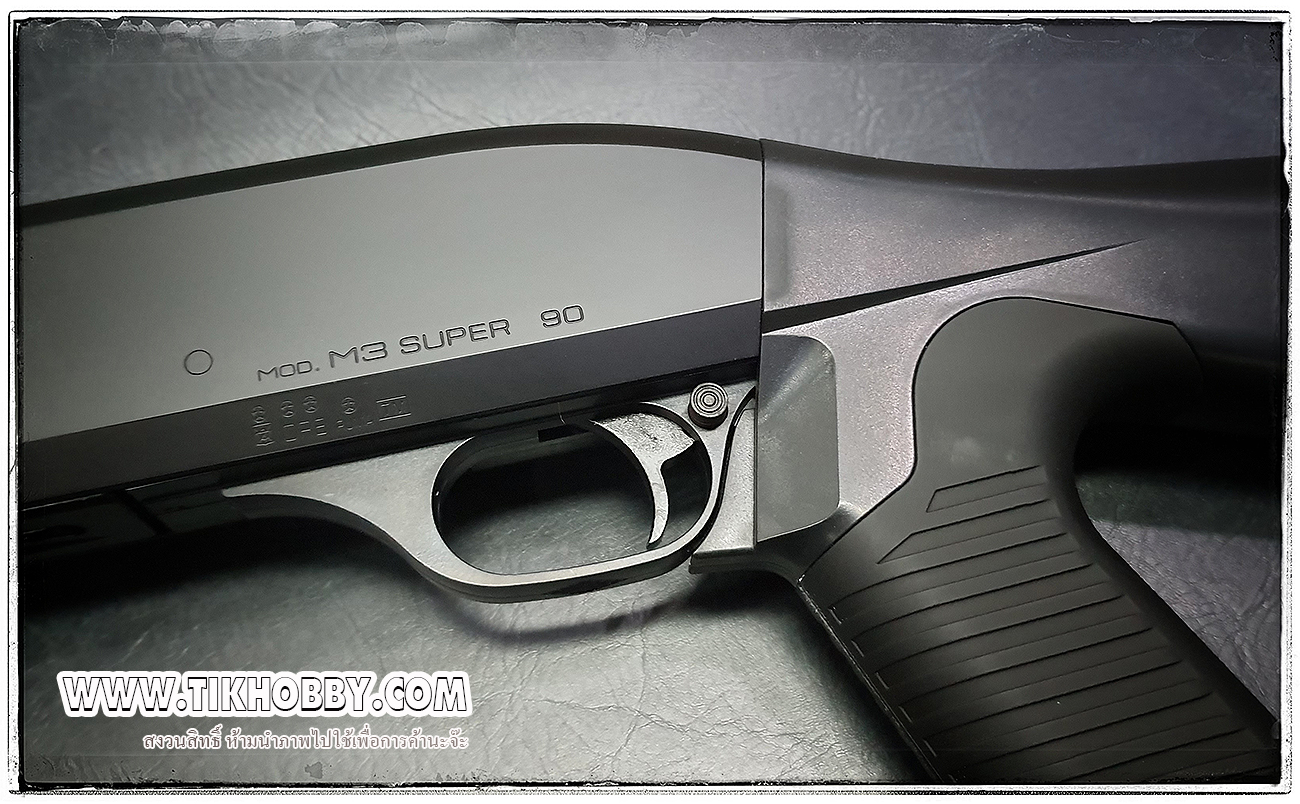 ปืนลูกซอง ปืนอัดลมชักสปริง M3 Super90 Pump Action Shotgun ลำกล้องยาว สีดำ งาน Tokyo Marui
