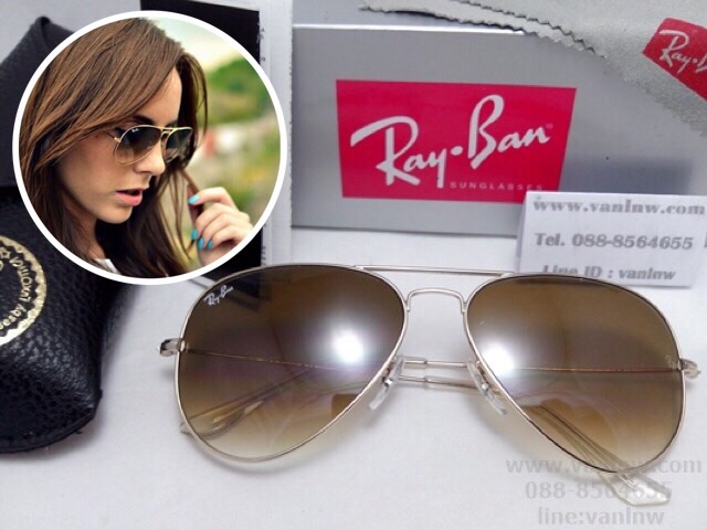 แว่นกันแดด Rayban RB 3025 AVIATOR LARGE METAL 001/51 58-14 2N <ชาเฟด>