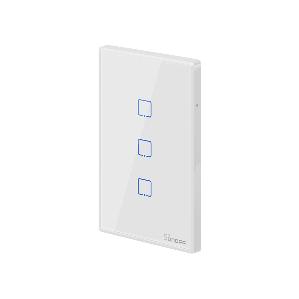 Sonoff T2US 3 Gang (WiFi + RF 433 Mhz) White Touch Switch ( 1 Year Warranty )