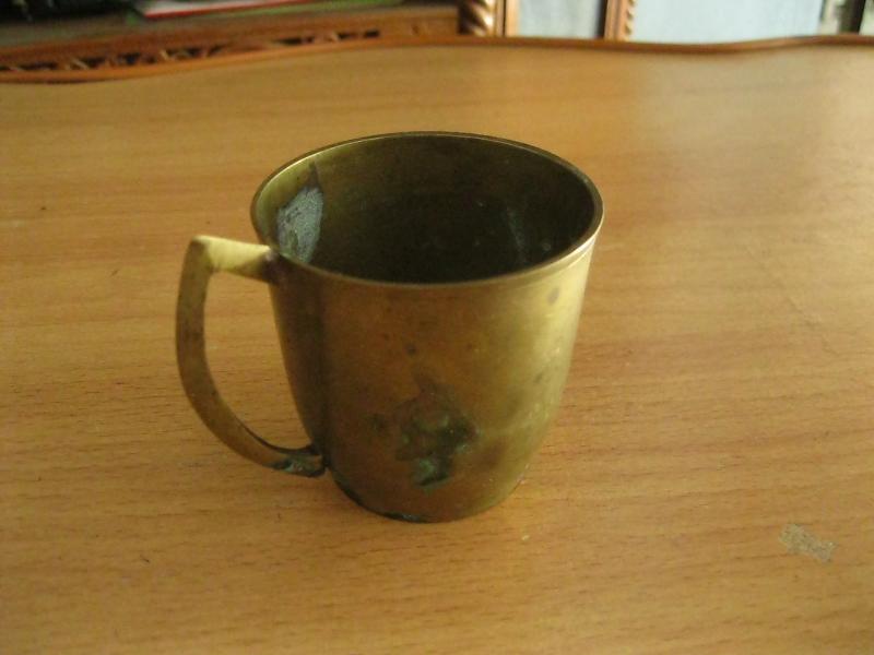 ถ้วยกาแฟ ทองเหลือง มีหูจับ (4190)