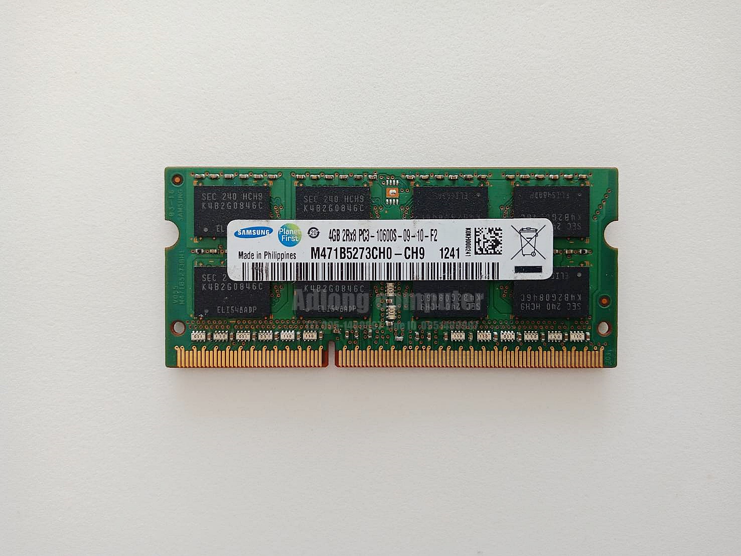 แรมโน๊ตบุ๊ค DDR3/4GB บัส 1333 SAMSUNG