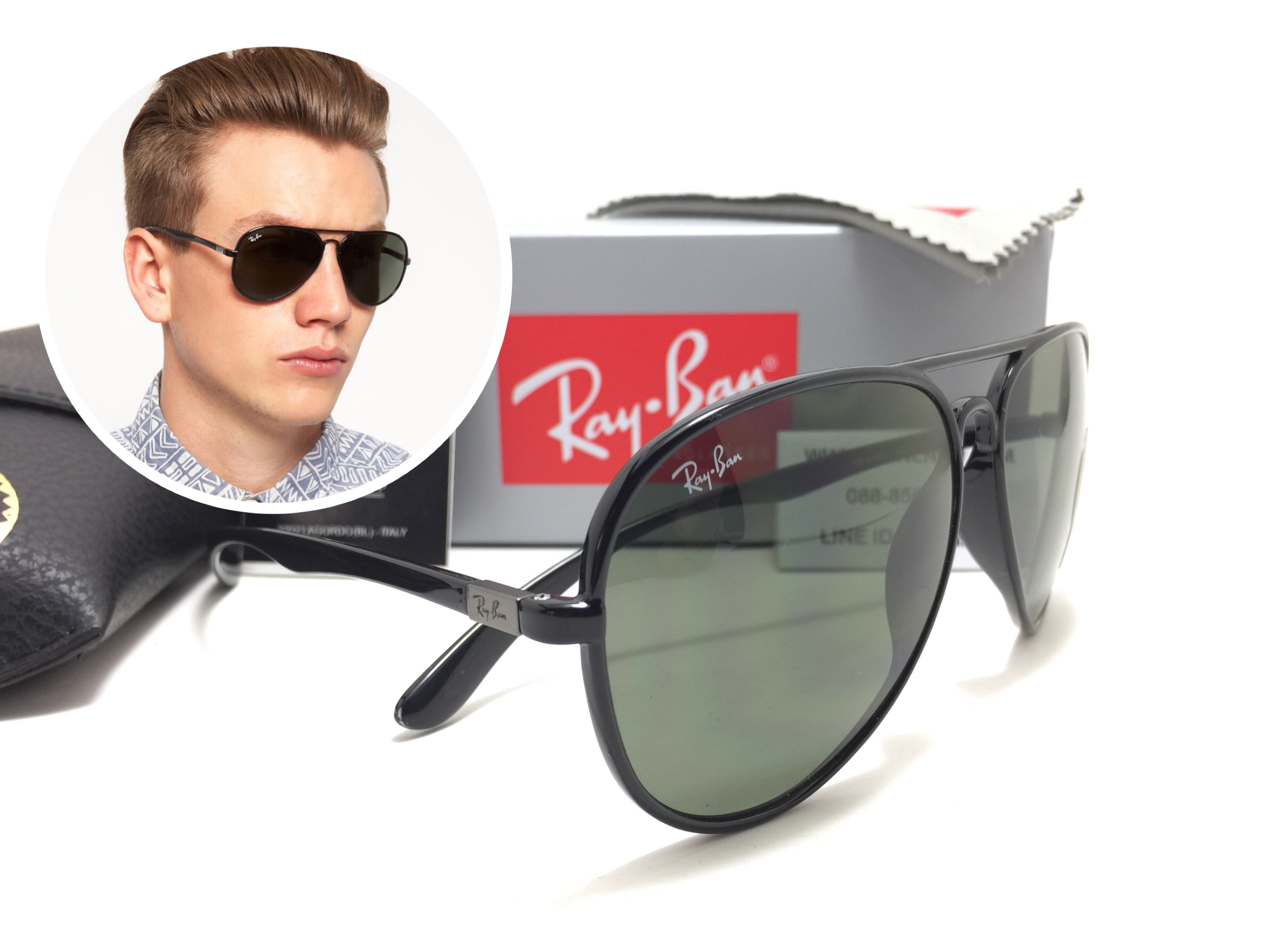 แว่นกันแดด Rayban RB4180 Tech Liteforce Aviator 60171 3N <ดำ>