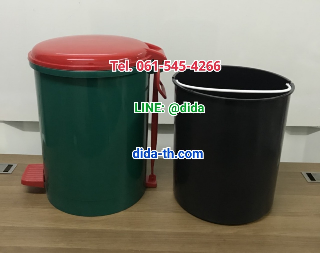 ถังขยะเท้าเหยียบ ทรงกลม 18 ลิตร