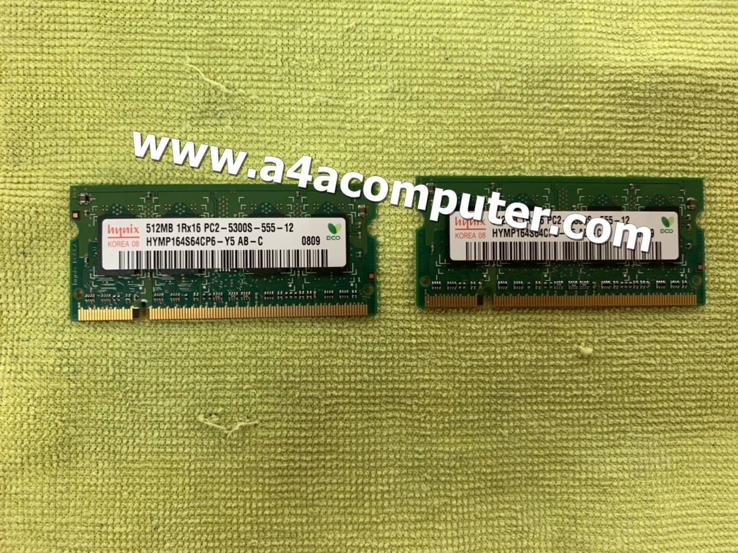 แรมโน๊ตบุ้ค Hynix 512Mb DDR2 1Rx16 pc2-5300s-555-12 มือสอง