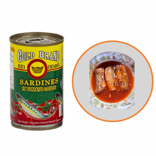Caned fish Sardines size 155 g - Gold brand