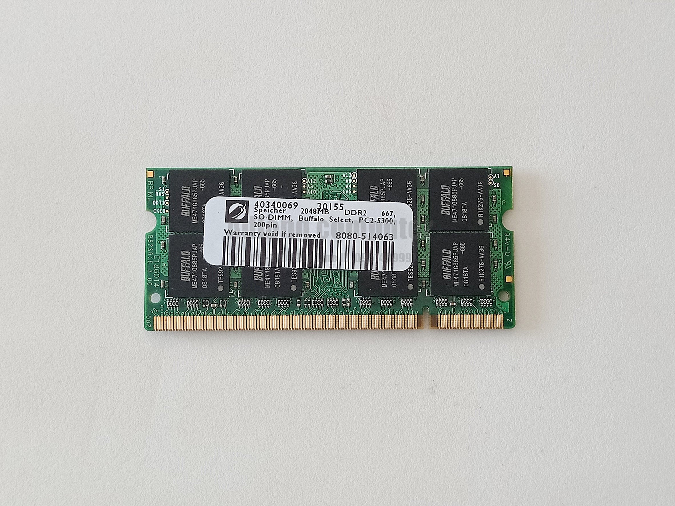 แรมโน๊ตบุ๊ค DDR2/2GB บัส 667 BUFFALO Select