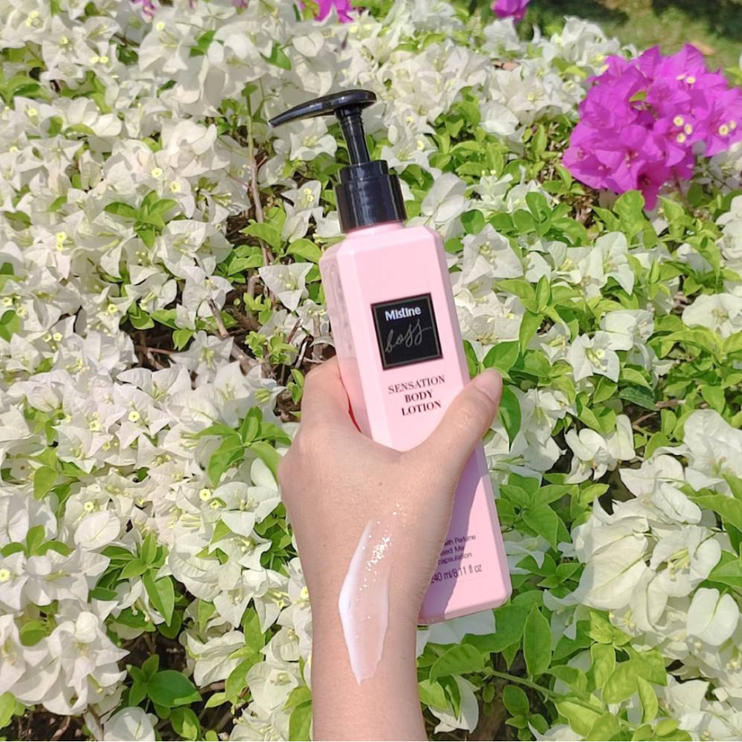Mistine Boss Sensation Body Lotion (Free ! Mistine Pineapple Republic & Whitening UV Lotion 10 ml.)